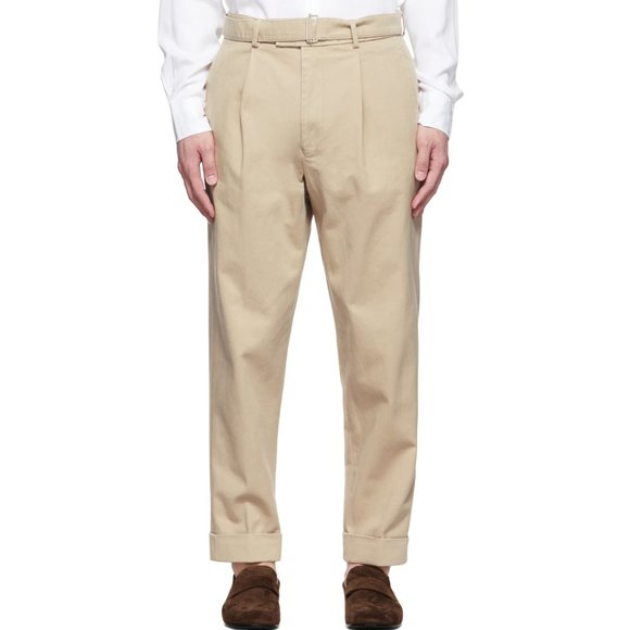OFFICINE GÉNÉRALE Beige Hugo Trousers - Picture 1 of 11